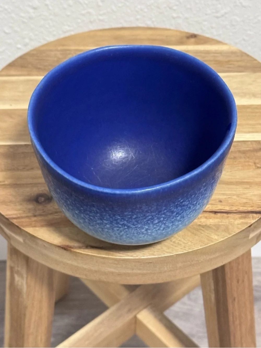Anthropologie Stoneware Bowl Ombre Blue Dalila Pattern